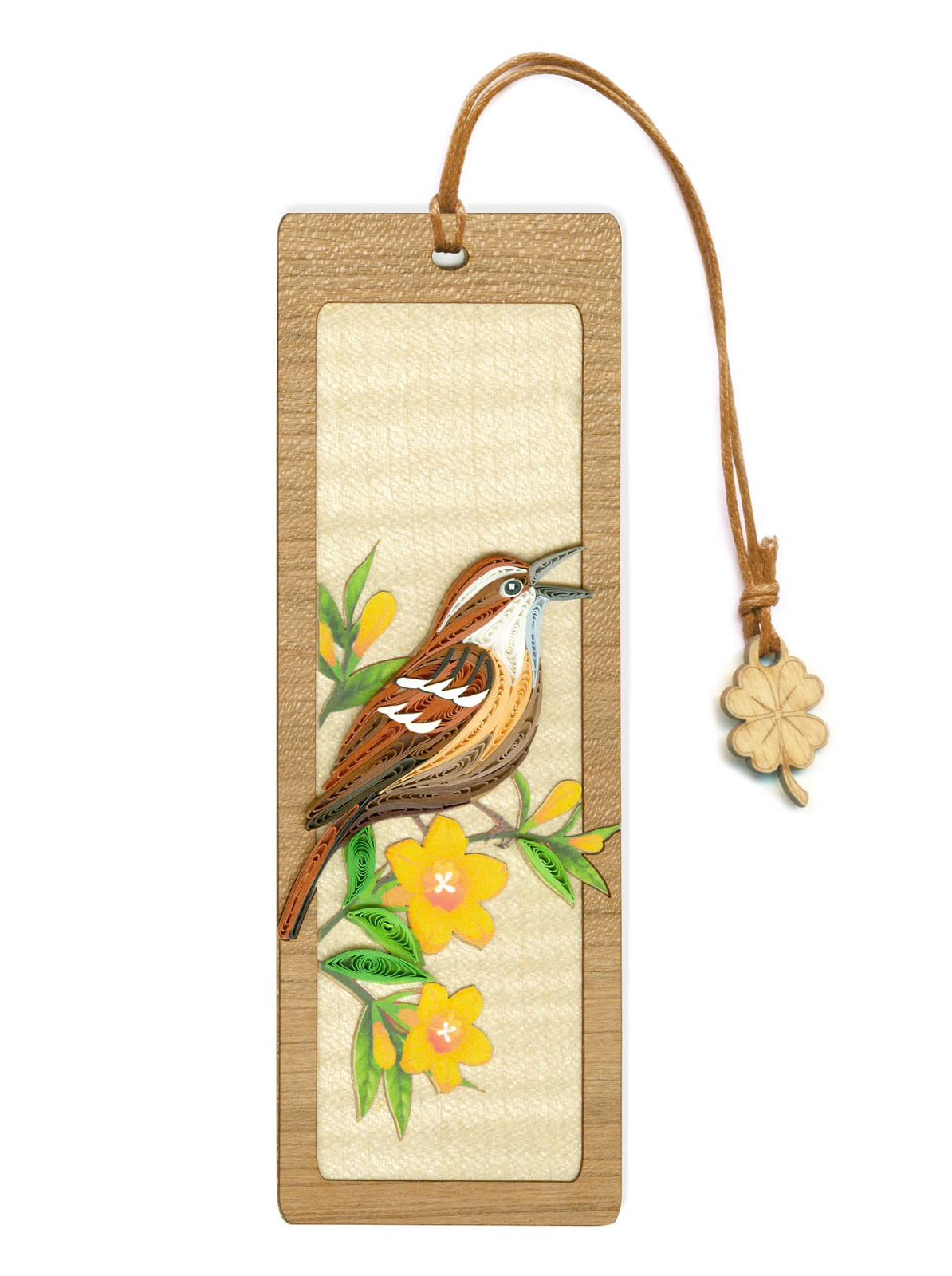 Hand Quilled Carolina Wren Bookmark #BM12158