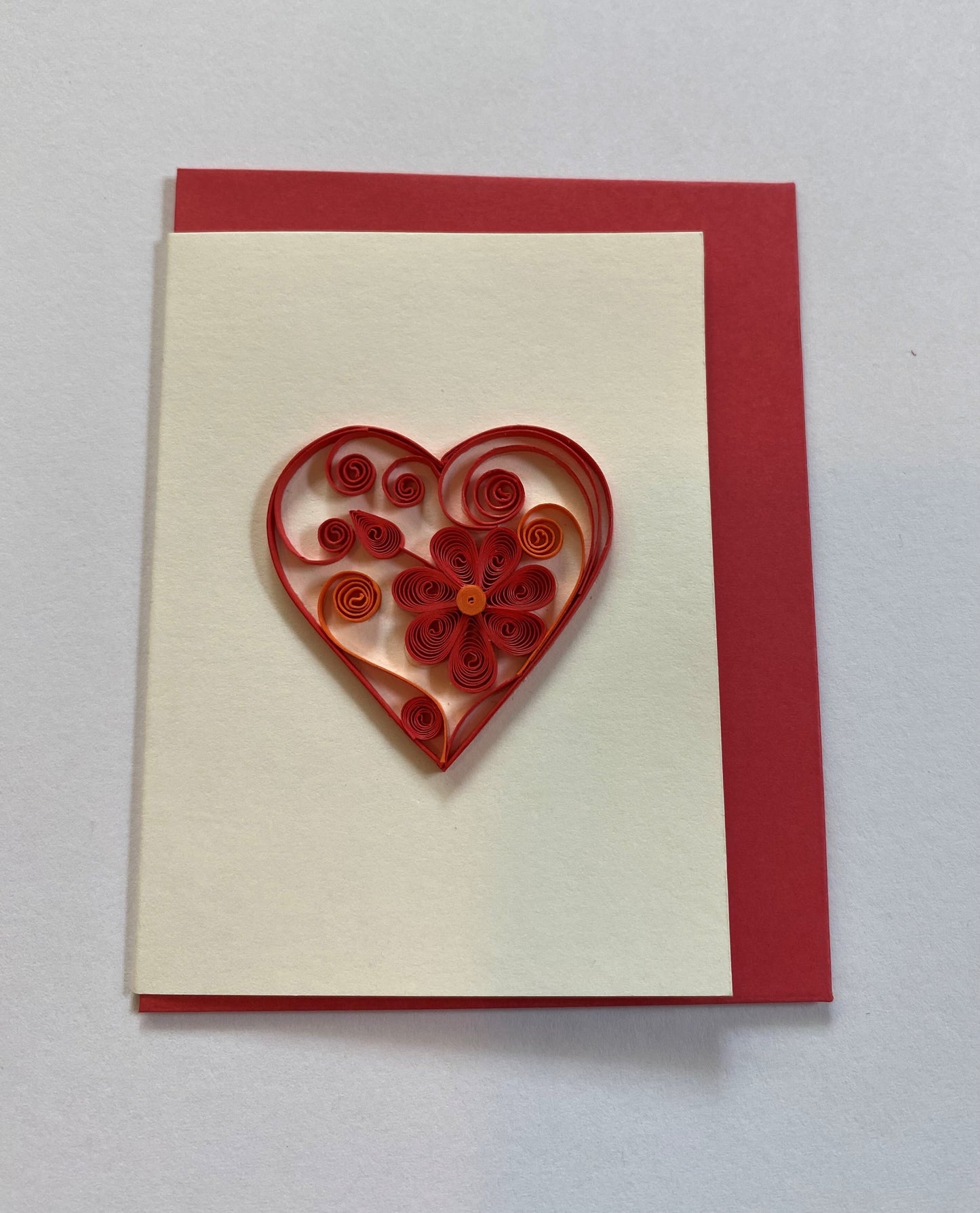 Hand Quilled Gift Enclosure Mini Card Heart #GE10978