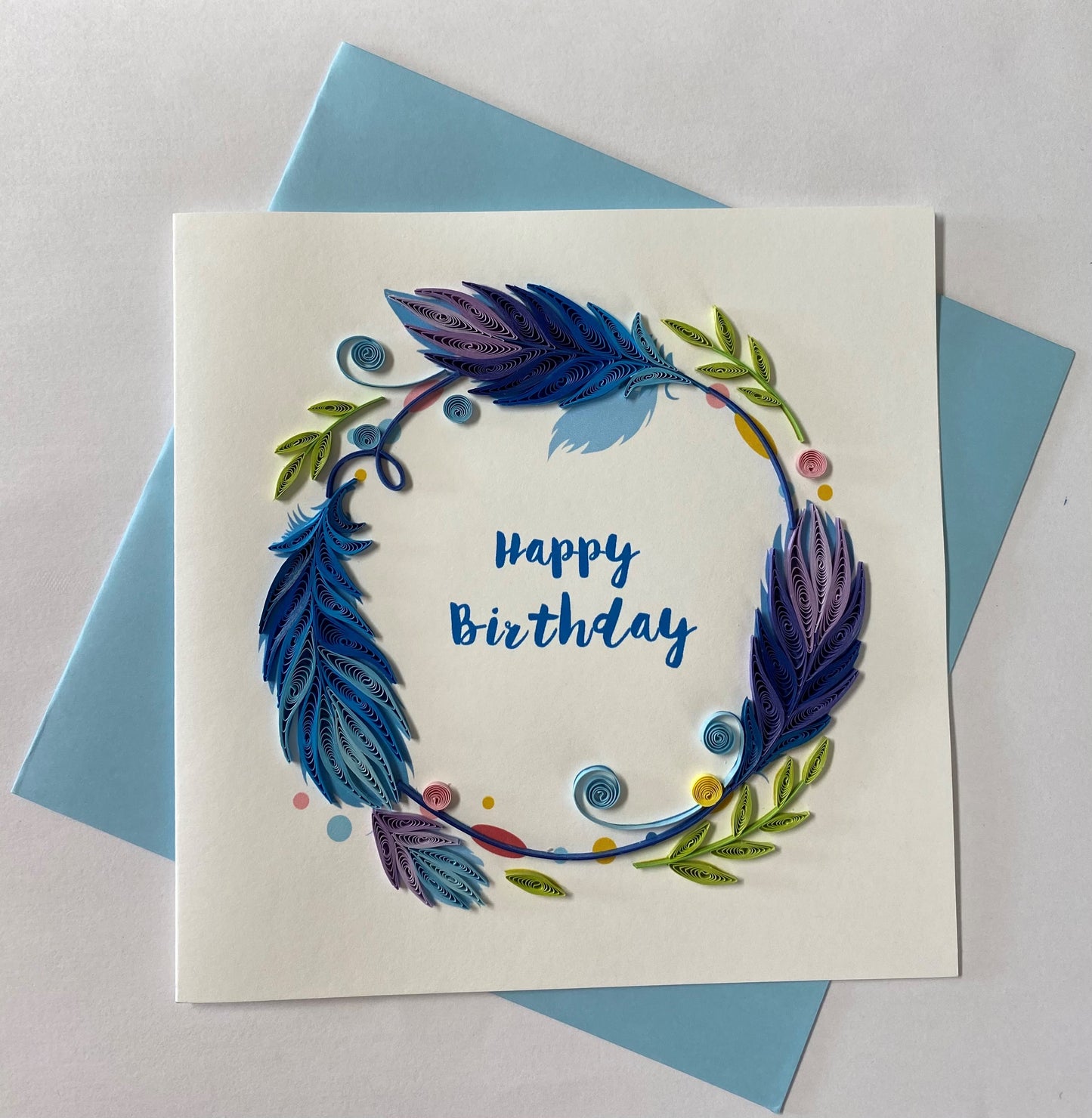Hand Quilled Greeting Card Happy Birthday #10983