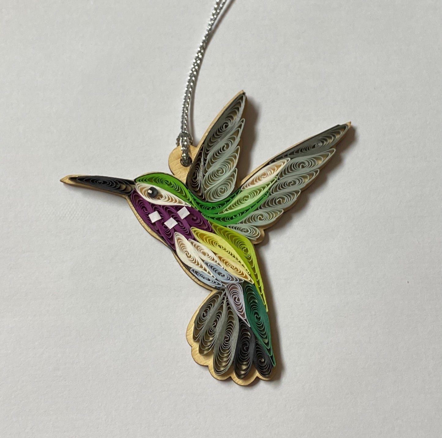 Hand Quilled Hummingbird Ornament #QO11000