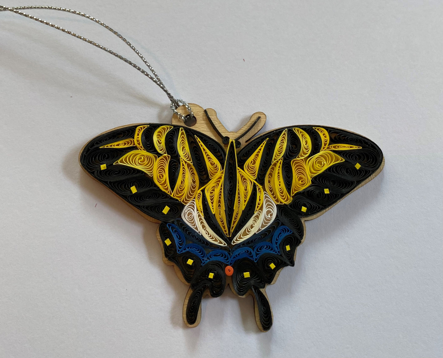 Hand Quilled Swallowtail Butterfly Ornament #QO11040