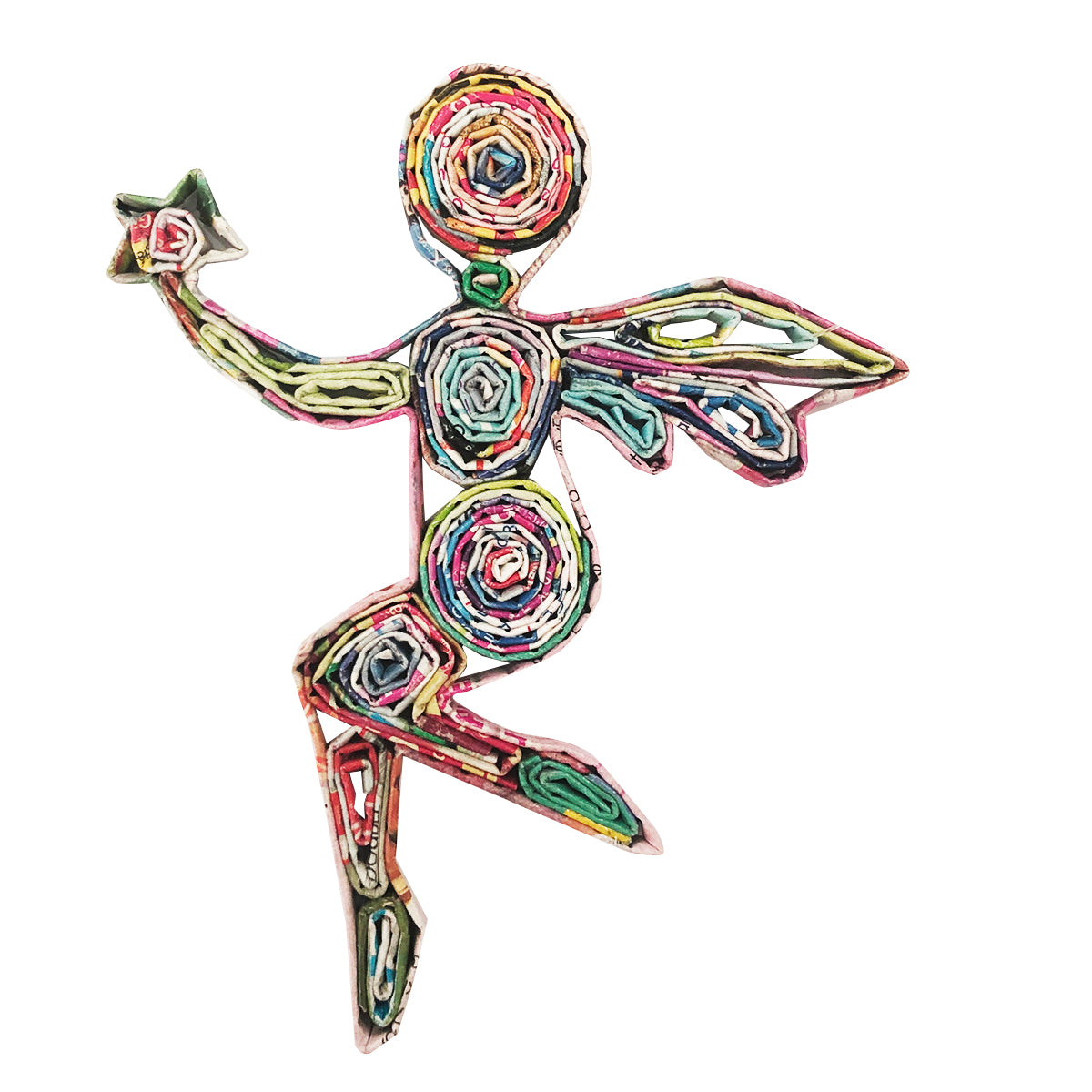 Hand Quilled Recycled Magazine Fairy Ornament #QO11073