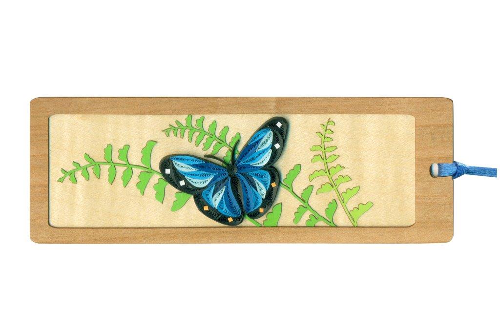 Hand Quilled Blue Morpho Butterfly #BM10698
