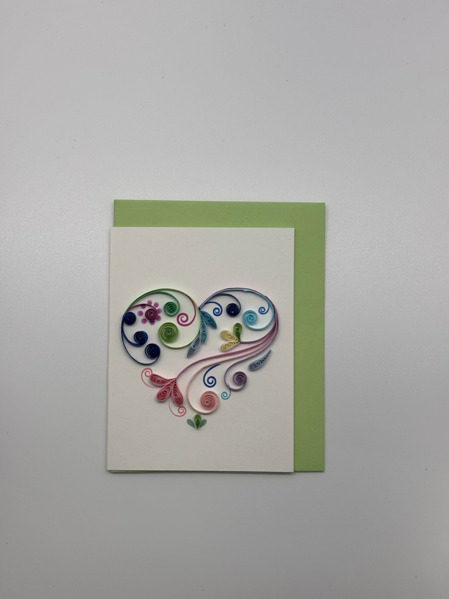 Hand Quilled Gift Enclosure Mini Card Heart #GE