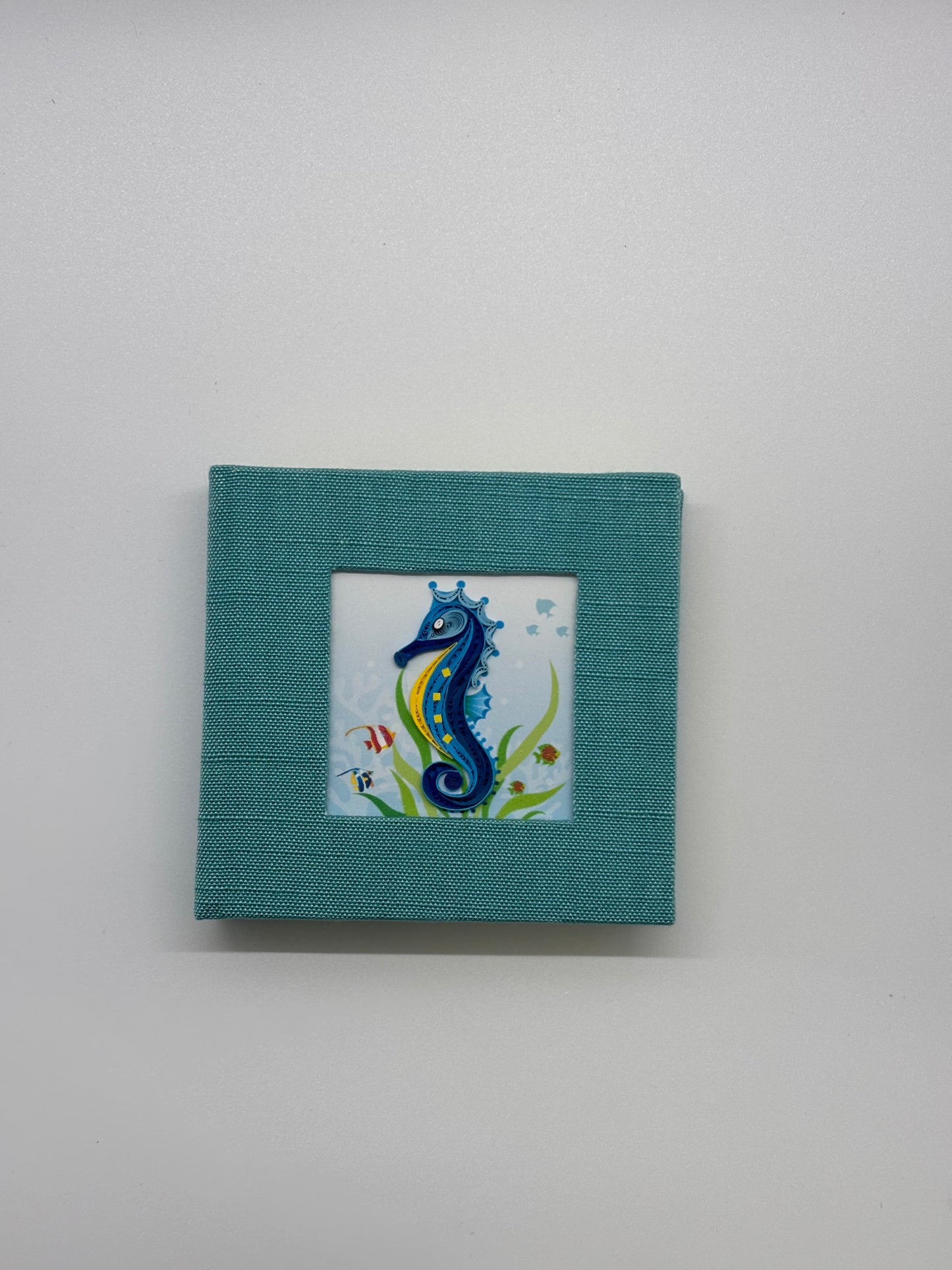 Hand Quilled Sticky Note Cover Sea Horse #SN