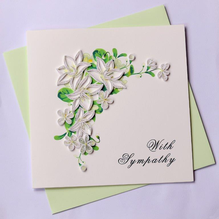 Hand Quilled Greeting Card Sympathy #10413