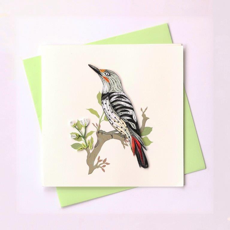 Hand Quilled Greeting Card Northern Flicker #10444