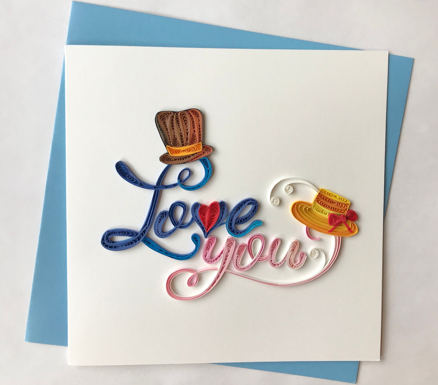 Hand Quilled Greeting Card I LOVE YOU #QC10504