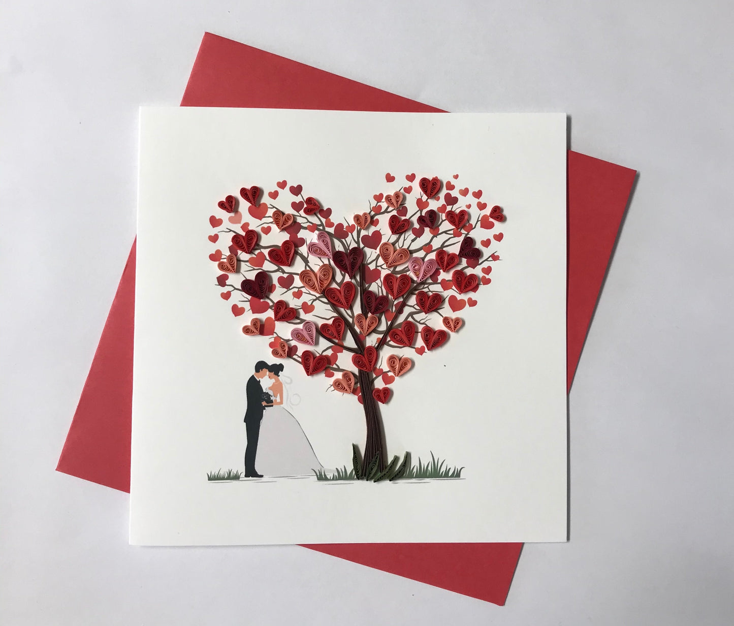 Hand Quilled Greeting Card Wedding #QC