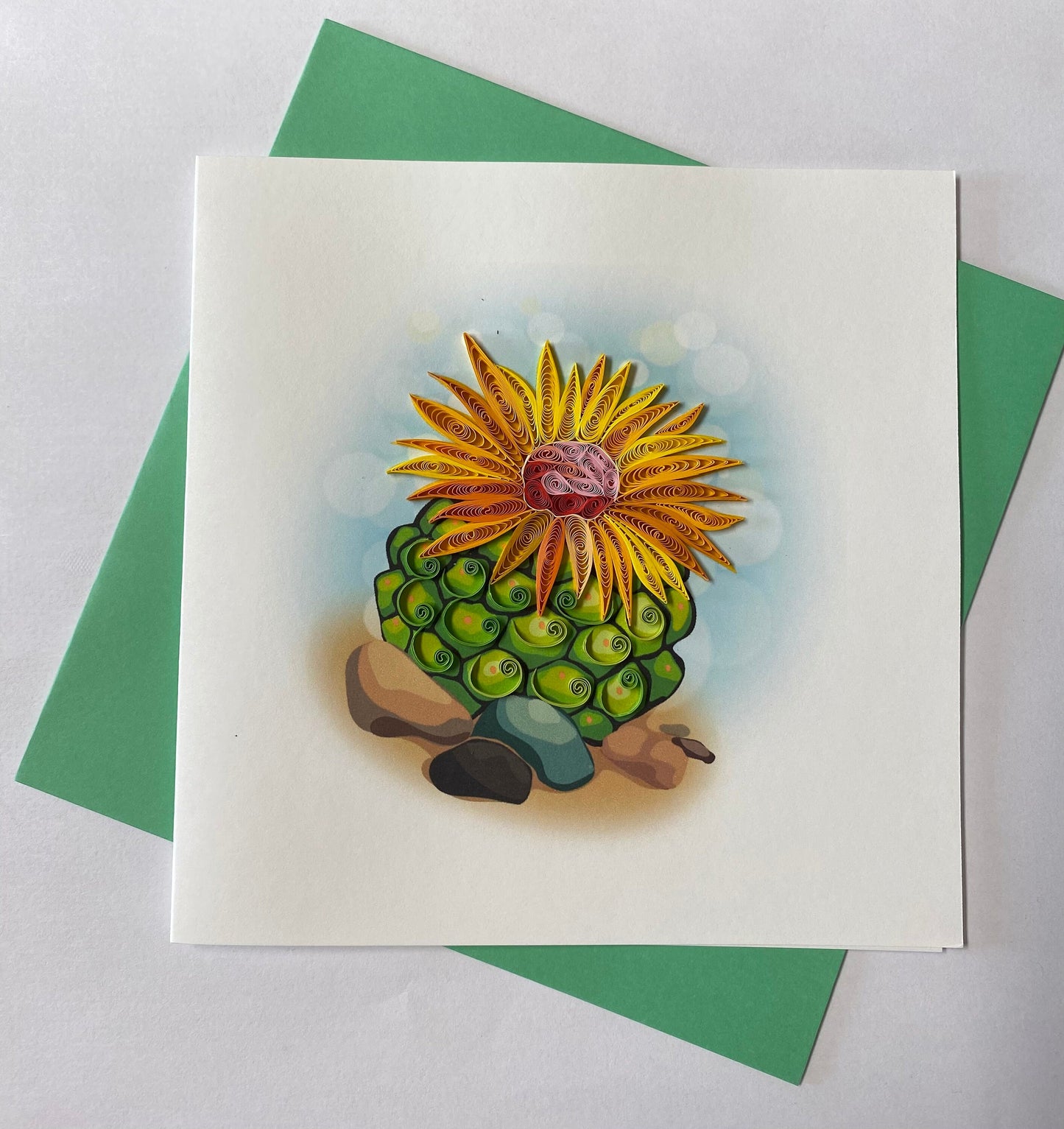 Hand Quilled Greeting Card Cactus #QC10951
