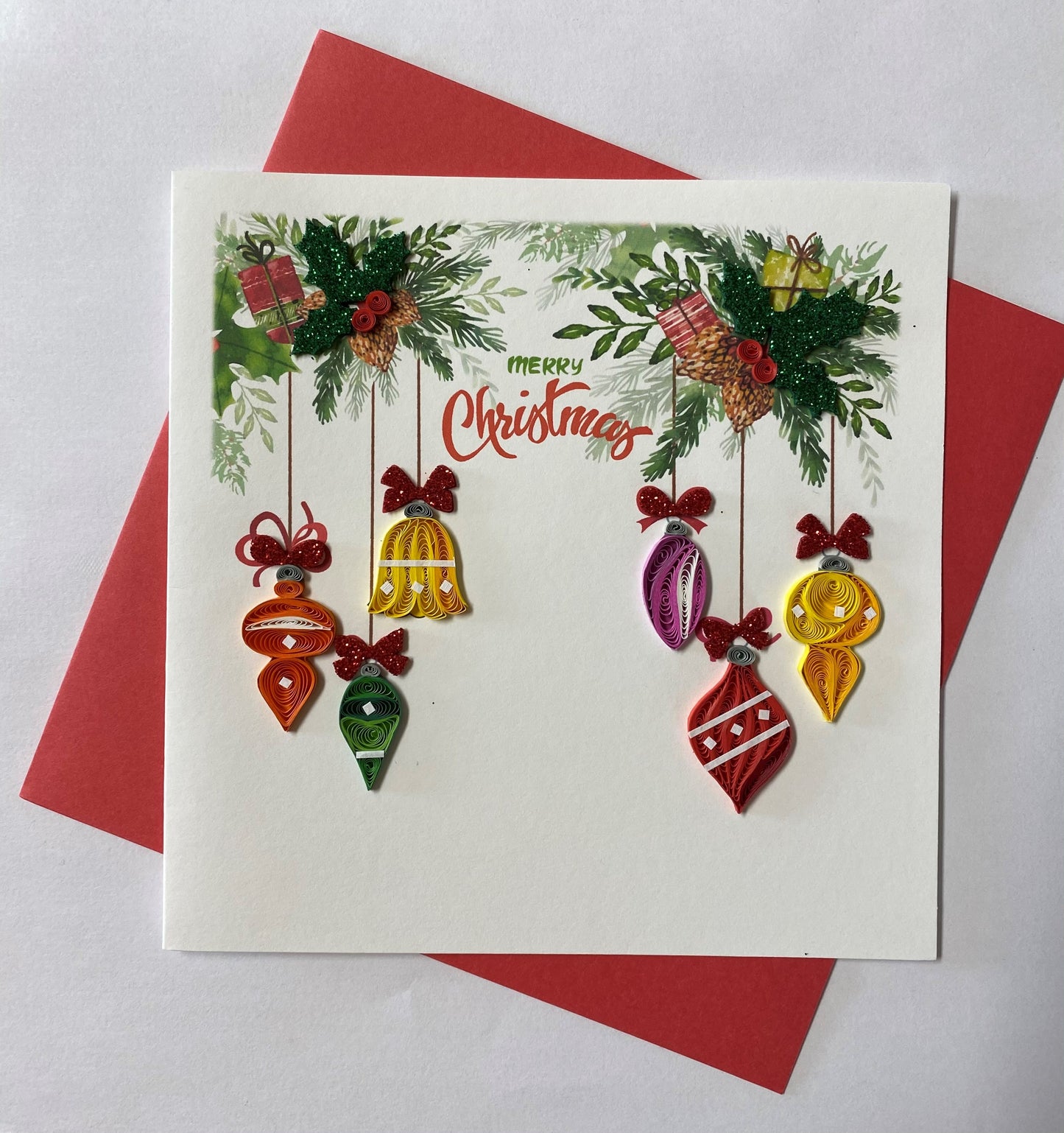 Hand Quilled Greeting Card Ornaments #10937