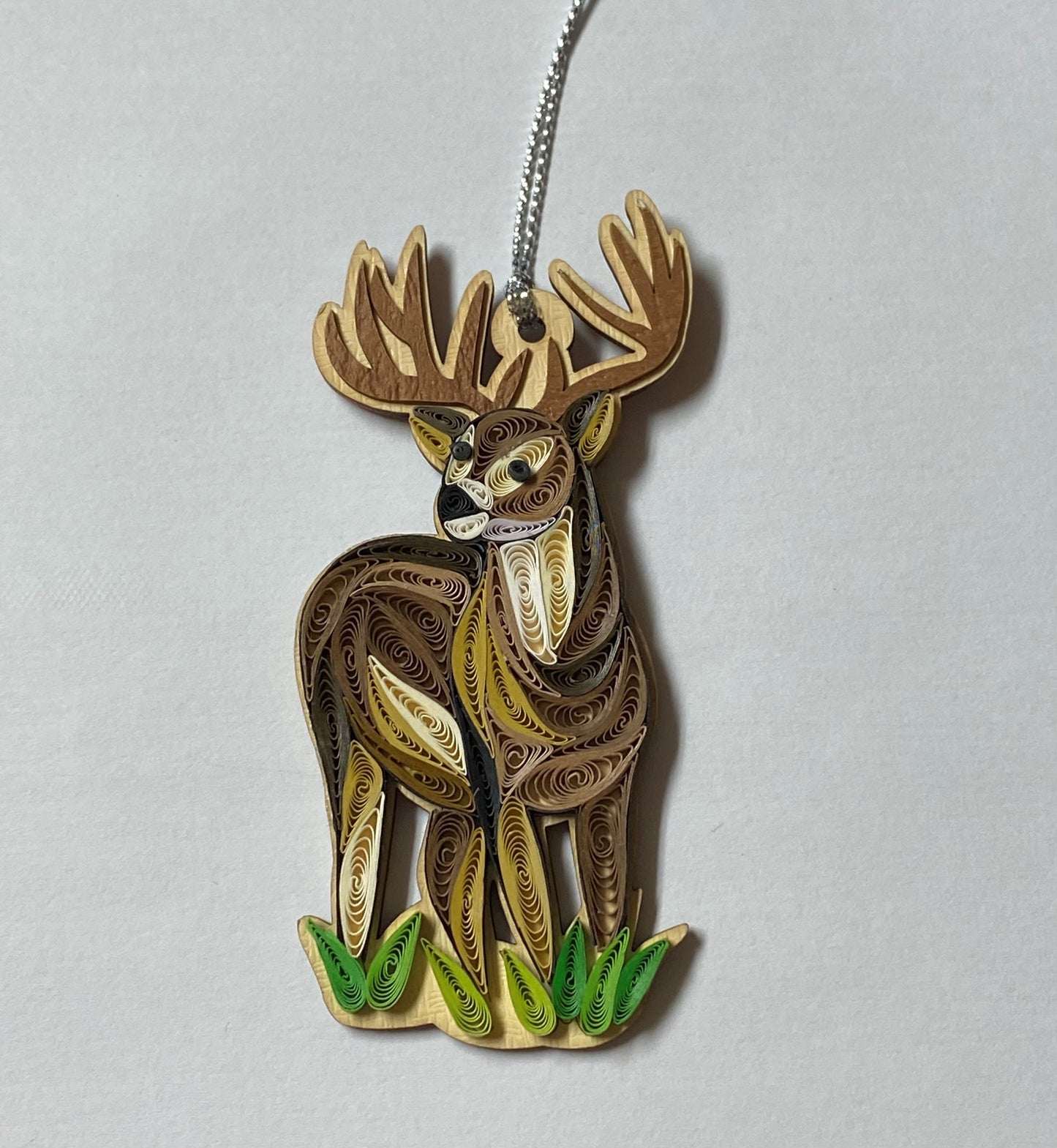 Hand Quilled White Tailed Deer Ornament #QO11002