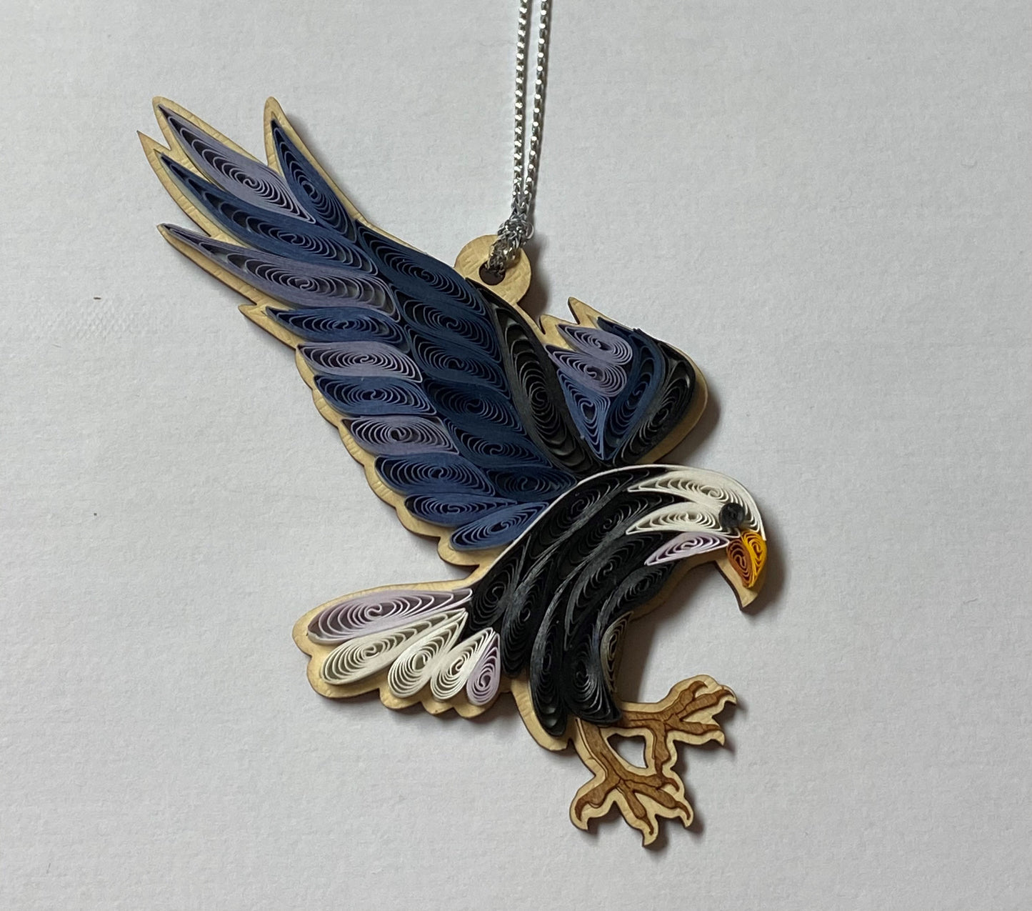 Hand Quilled Bald Eagle Ornament #QO11003