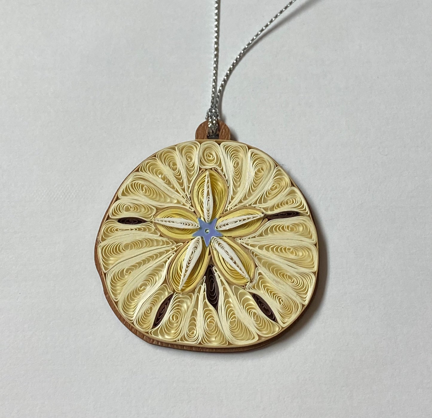 Hand Quilled Sand Dollar Ornament #QO11008