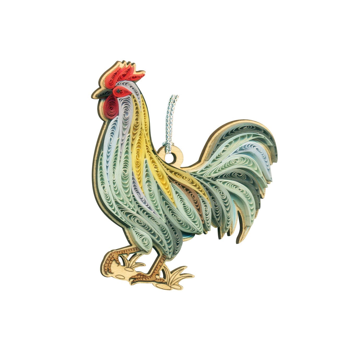 Hand Quilled Rooster Ornament#QO11186