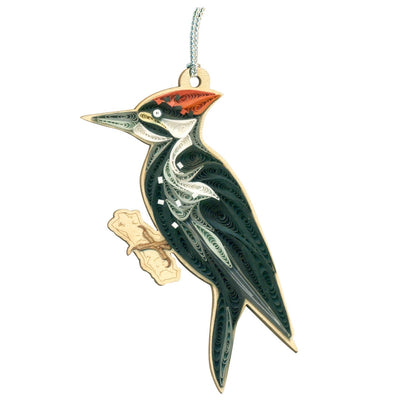Hand Quilled Pileated Woodpecker  Ornament #QO11193