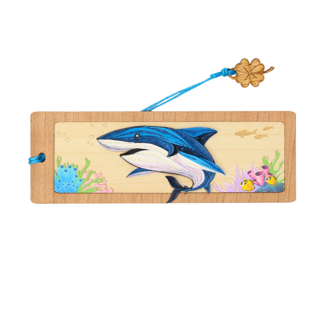 Hand Quilled Shark Bookmark #BM12105