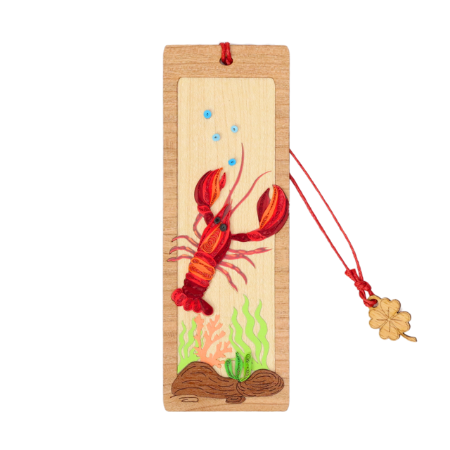 Hand Quilled Lobster Bookmark #BM12104