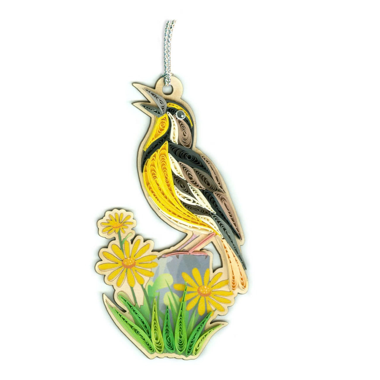 Hand Quilled Meadowlark Ornament #QO12190