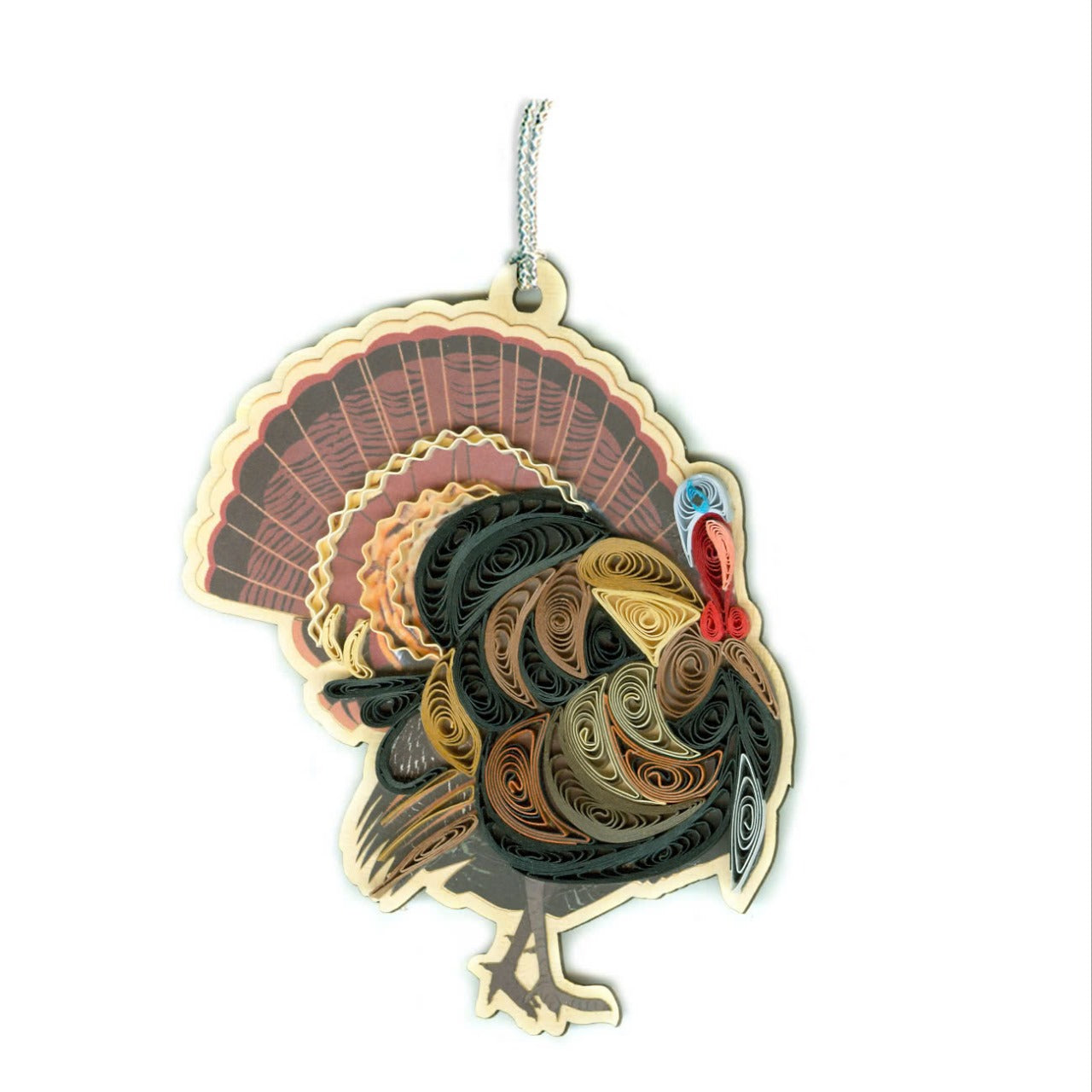 Hand Quilled Turkey Ornament #QO12186