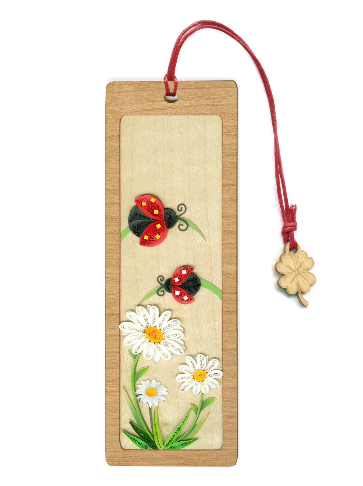 Hand Quilled Bookmark Lady Bug #BM12163