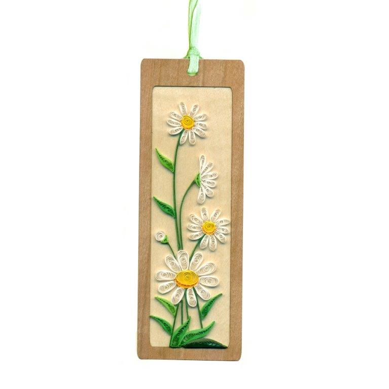 Hand Quilled Bookmark Daisy #BM10702