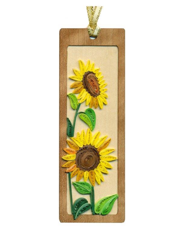 Hand Quilled Bookmark Sunflower #BM10706