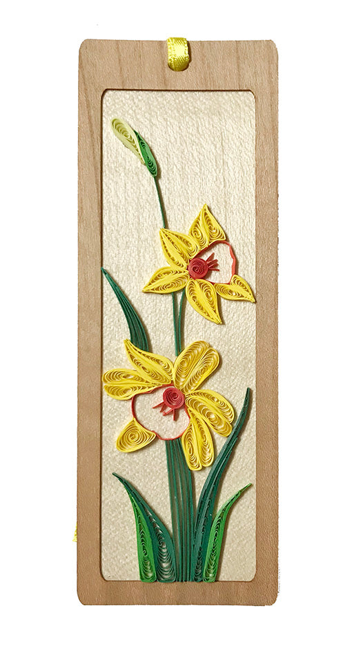 Hand Quilled Bookmark Daffodil #BM10737