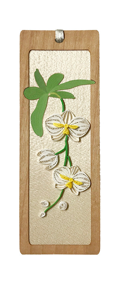 Hand Quilled Bookmark Orchid #BM10738