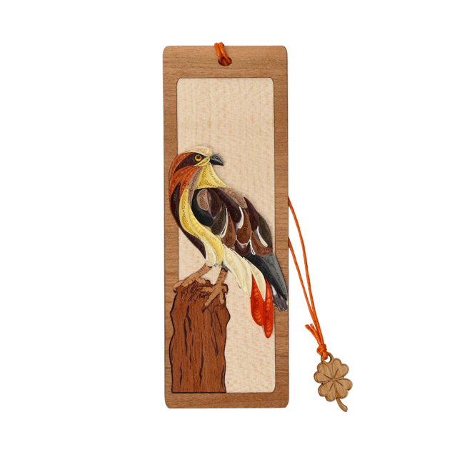 Hand Quilled Bookmark Red Tailed Hawk #BM12059