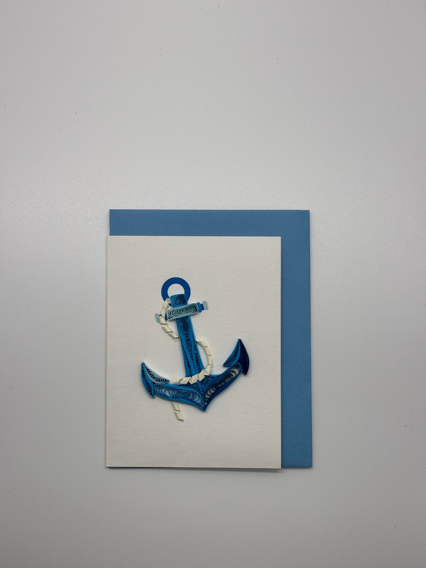 Hand Quilled Gift Enclosure Mini Card Anchor #GE