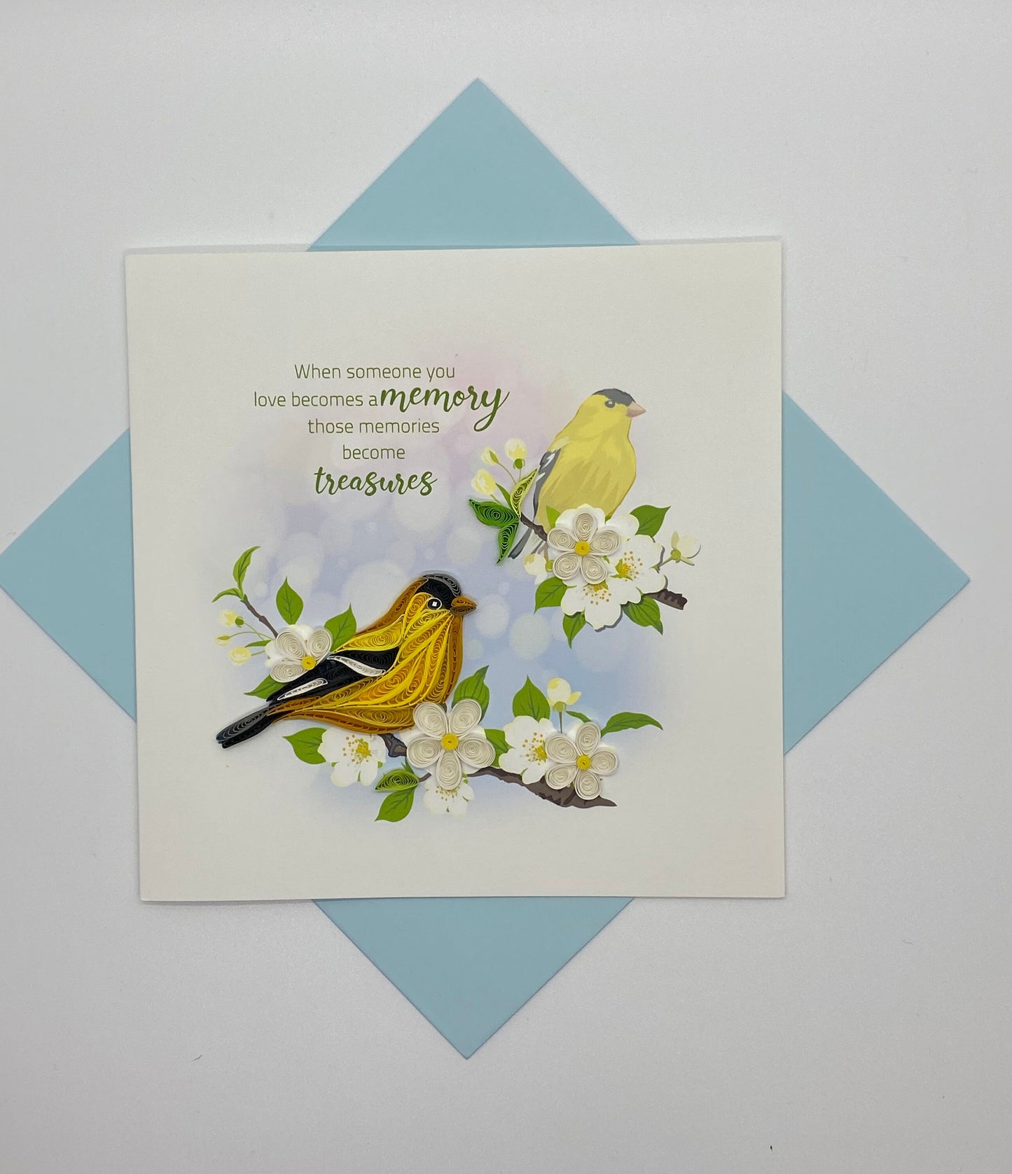 Hand Quilled Greeting Card Sympathy  #QC12048